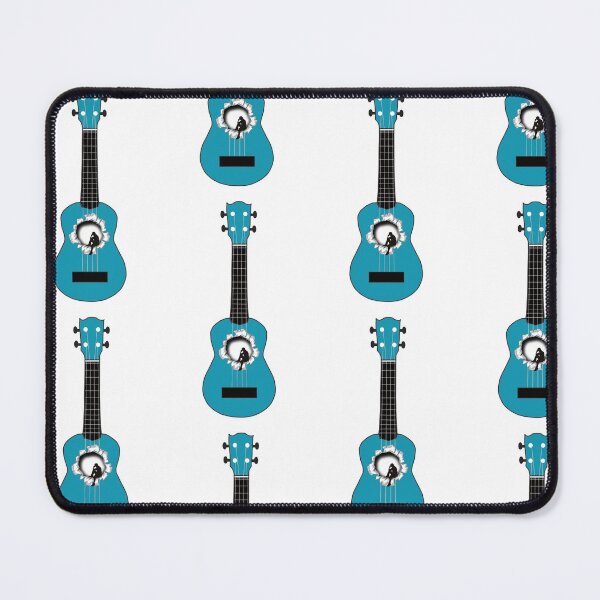 Item preview, Turquoise ukulele with the thinker designed and sold by piesdesignart.