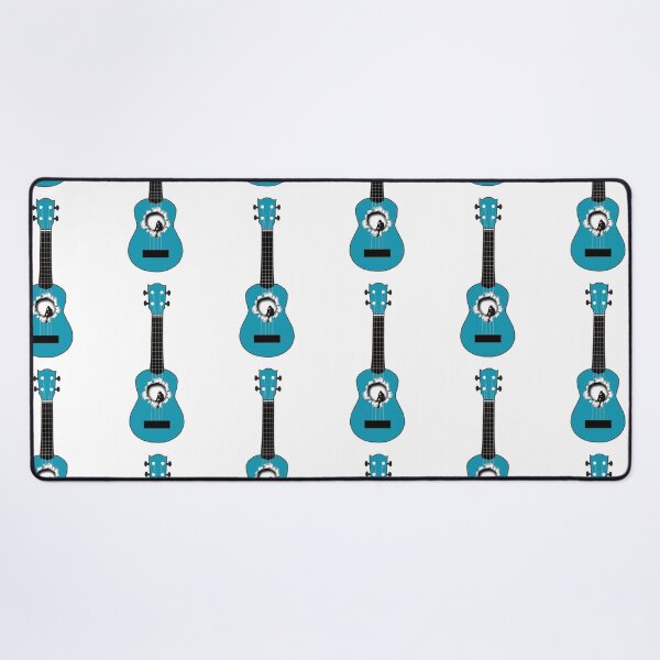 Item preview, Turquoise ukulele with the thinker designed and sold by piesdesignart.