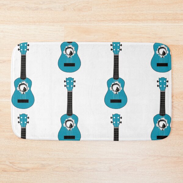 Item preview, Turquoise ukulele with the thinker designed and sold by piesdesignart.