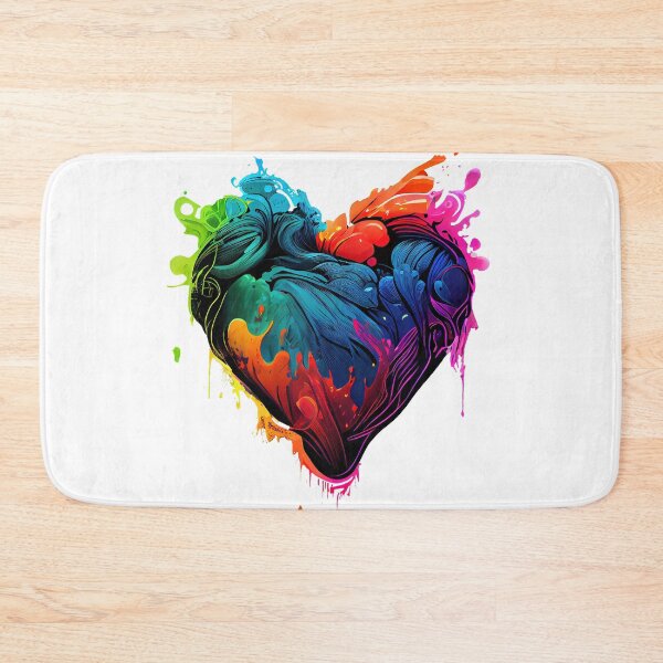 Item preview, Heartshaped heart in neon colors  designed and sold by art8085.