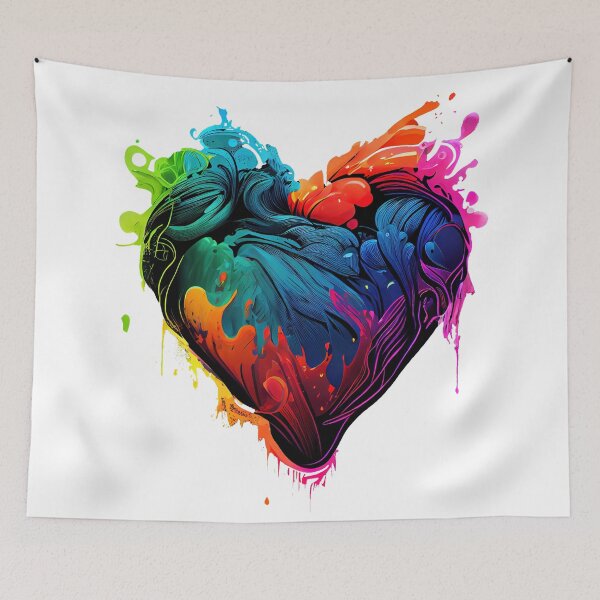 Item preview, Heartshaped heart in neon colors  designed and sold by art8085.