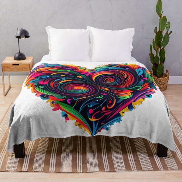 Item preview, Heart in swirls of neon colors designed and sold by art8085.