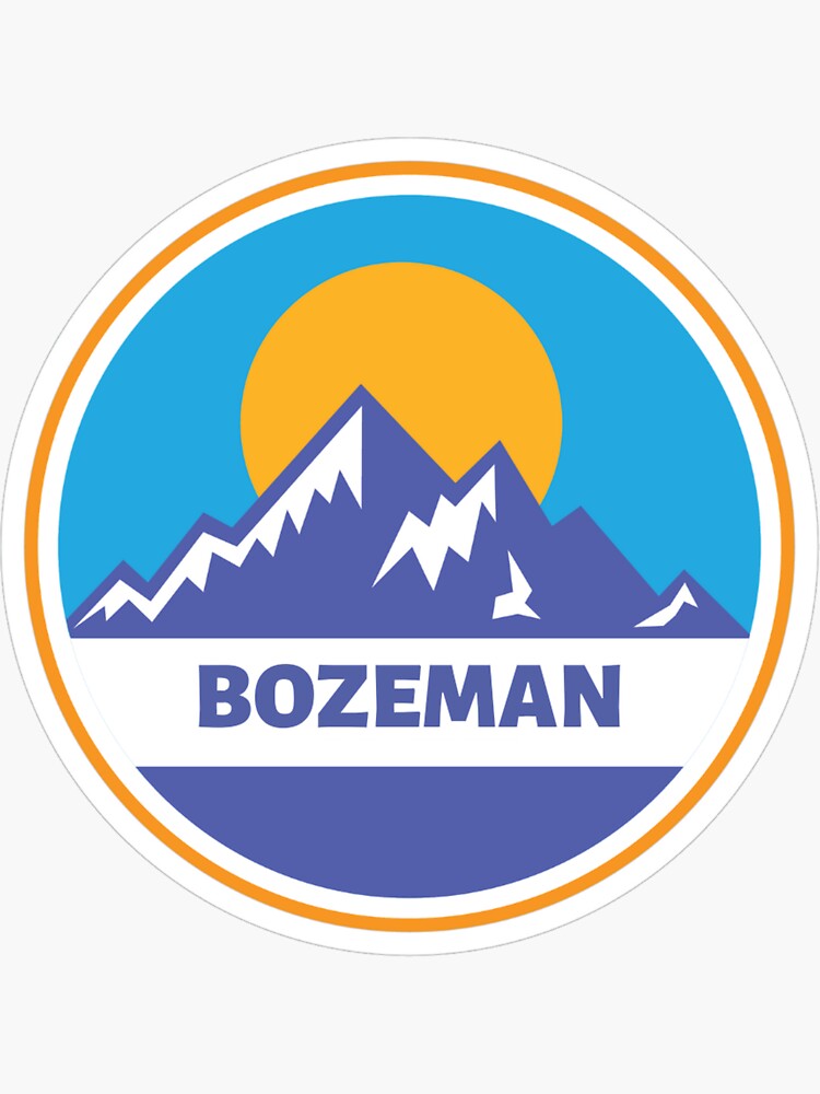 "bozeman montana mountain and ski" Sticker for Sale by Marvella98