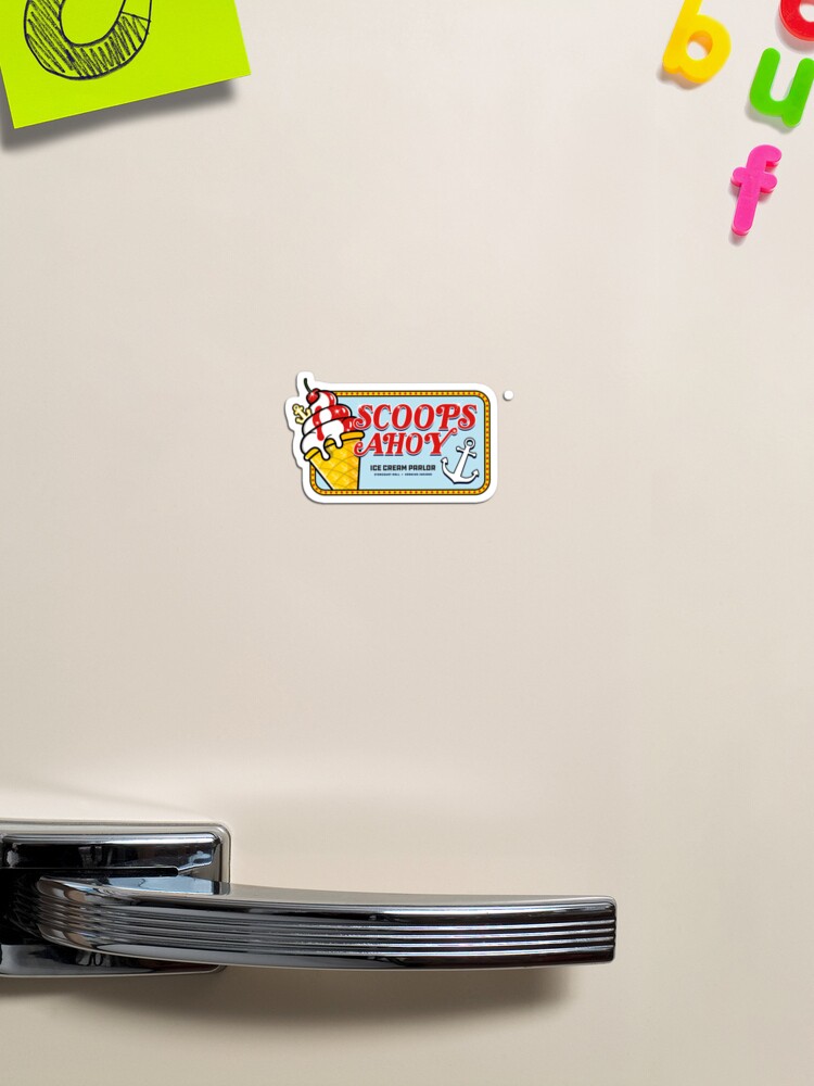 Magnet, Stranger Things - Scoops Ahoy! Ice Cream Parlor Variant designed and sold by Candywrap Studio®