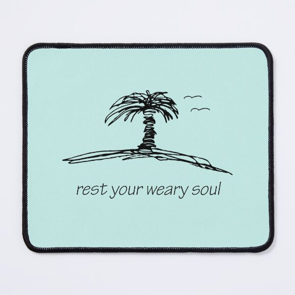 Item preview, Beach with Palm tree and birds: rest your weary soul designed and sold by SomeGuyLou.