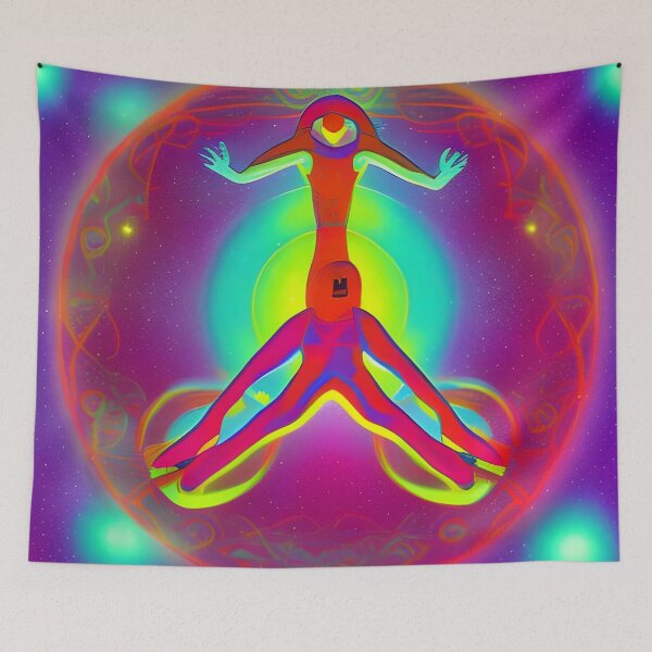 Item preview, Peace n Love (on the Dancefloor) No.4 - Astral Cosmic AI Illustration designed and sold by Recall-Design.