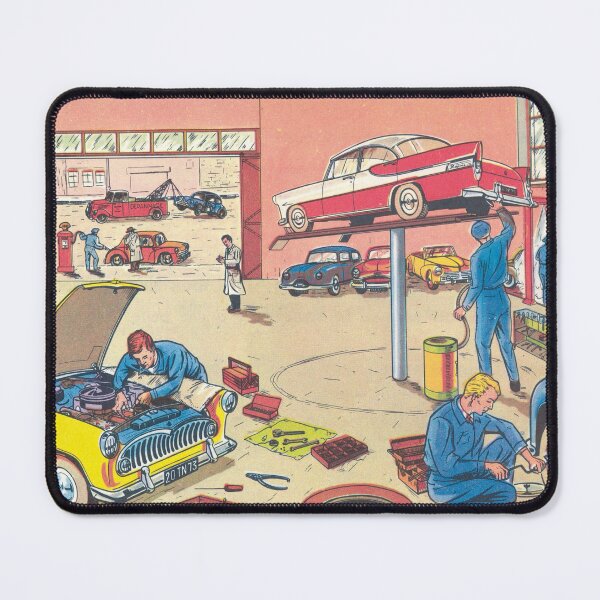 Item preview, Auto repair shop, vintage car designed and sold by Mauswohn.