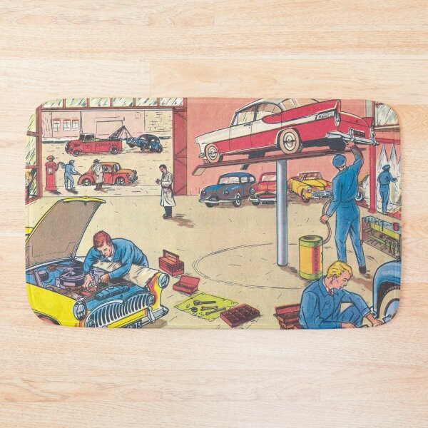 Item preview, Auto repair shop, vintage car designed and sold by Mauswohn.