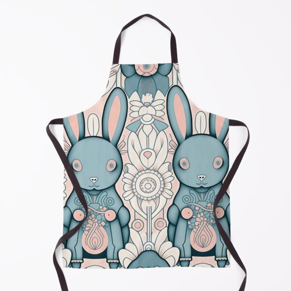 Item preview, Cute Pastel Rabbits Pattern | Rabbits and Flowers | Year of the Rabbit | Easter Rabbits | Pair of Rabbits | high resolution  designed and sold by Synthetic-Intel.