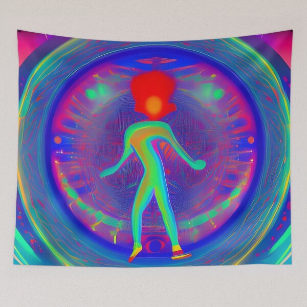 Item preview, Peace n Love (on the Dancefloor) No.5 - Astral Cosmic AI Illustration designed and sold by Recall-Design.