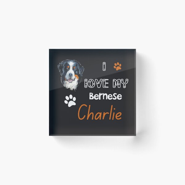 Item preview,  I love My Bernese dog Charlie : Bernese Mountain Dog Lover designed and sold by remonss.