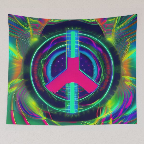 Item preview, Peace n Love (on the Dancefloor) No.7 - Astral Cosmic AI Illustration designed and sold by Recall-Design.
