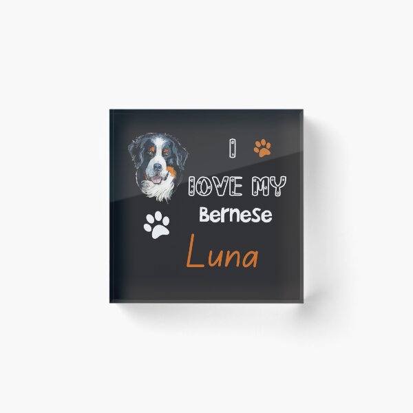Item preview, I love My Bernese dog Luna : Bernese Mountain Dog Lover designed and sold by remonss.