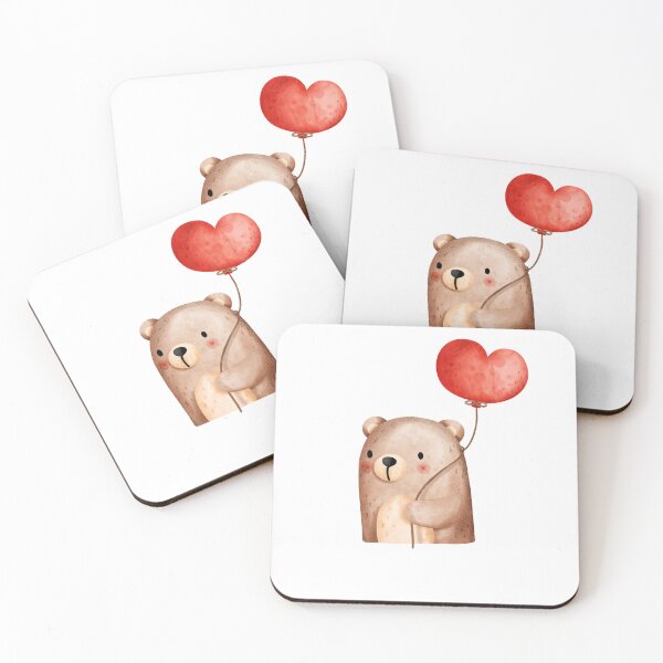 Item preview, Bear with balloon, valentine's day designed and sold by Tiny-Love ⭐⭐⭐⭐⭐.
