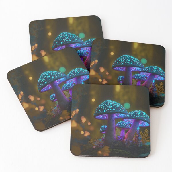 Item preview, Glowing mushrooms 5 designed and sold by Red Witch Art.