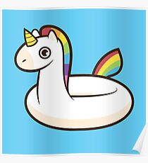 Einhorn-Float Poster