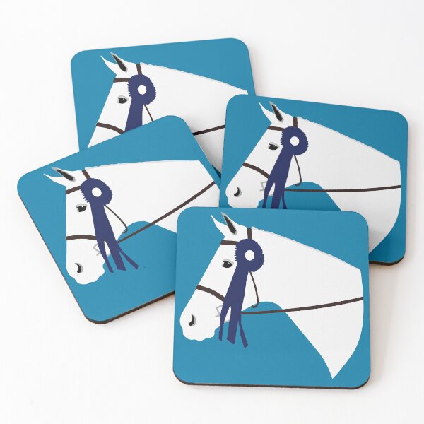 Item preview, Blue Ribbon (Grey Horse) designed and sold by Ali Scarlett Adams.