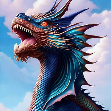 Artwork thumbnail, Intricate Blue Scaled Bearded Dragon by dragynrain