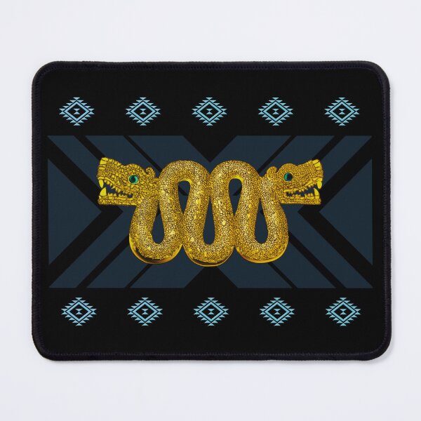 Item preview, Gold Aztec Double-Headed Serpent Maquizcoatl designed and sold by kernowerno.