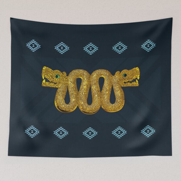 Item preview, Gold Aztec Double-Headed Serpent Maquizcoatl designed and sold by kernowerno.