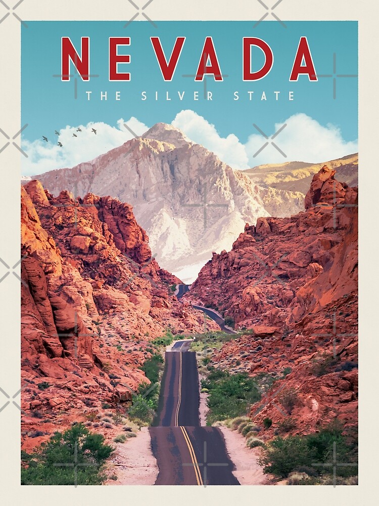 Nevada Vintage Travel Poster