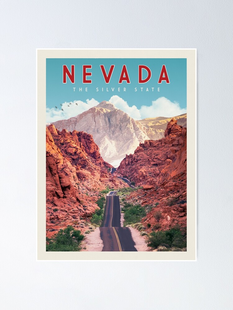 Nevada Vintage Travel Poster