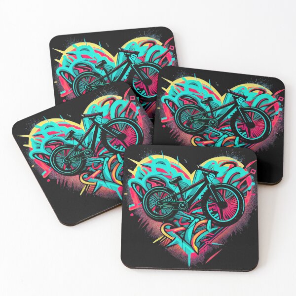Item preview, BMX Heart Design - for BMX riders and lovers in Valentine's Day colors (1) designed and sold by TourDePassion.
