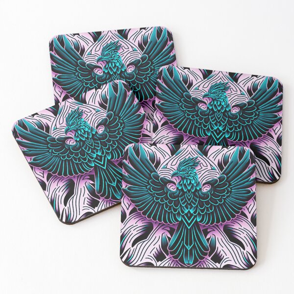 Item preview, Radical 1990s Firebird Pattern | Bright Pink Bird | Pastel Colored Birds | Bird Power | Pastel Firebird | high resolution designed and sold by Synthetic-Intel.