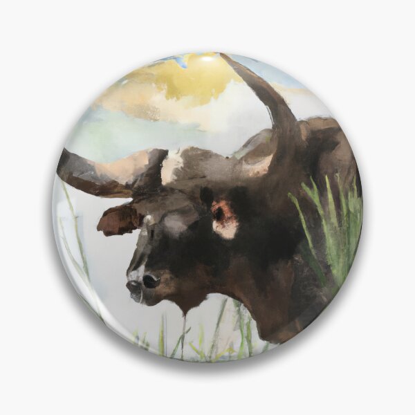 Item preview, Cow Bull in Watercolor designed and sold by phillipbooth.