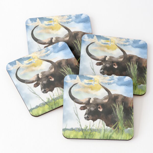 Item preview, Cow Bull in Watercolor designed and sold by phillipbooth.