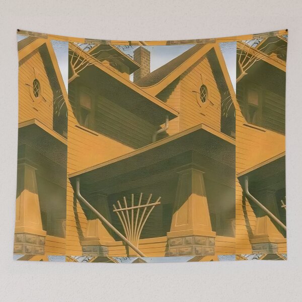 Item preview, Grant Wood  Mansions on the Mail street out  designed and sold by TeeARTHY.