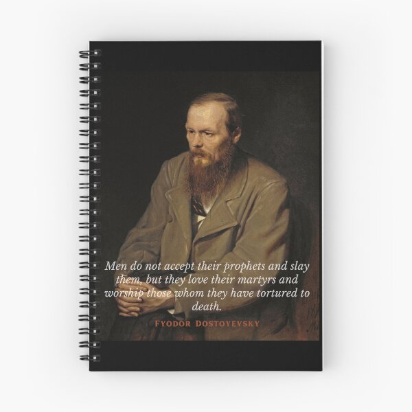 Item preview, Fyodor Dostoyevsky portrait with Quote designed and sold by artbleed.