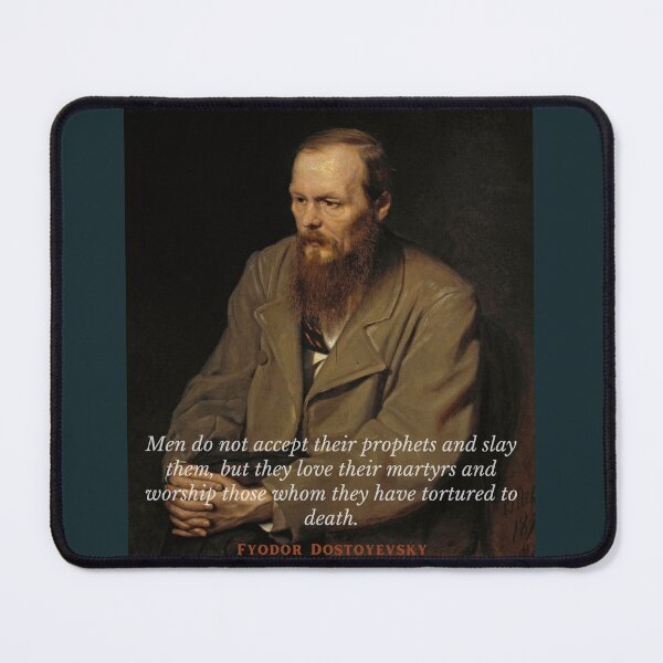 Item preview, Fyodor Dostoyevsky portrait with Quote designed and sold by artbleed.