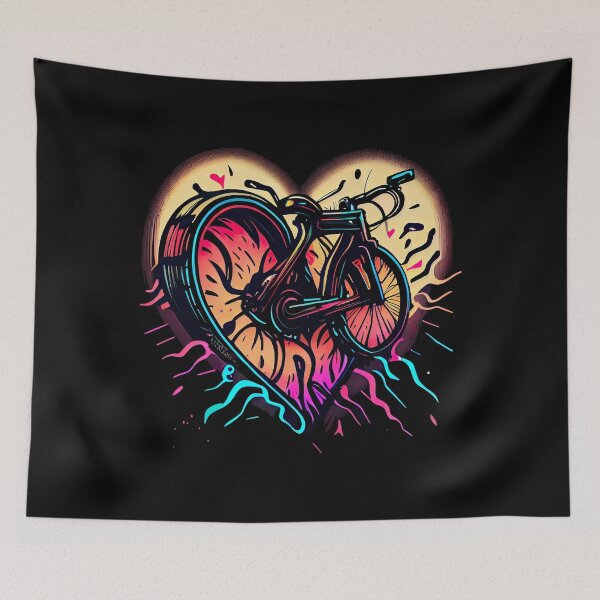 Item preview, BMX Heart Design - for BMX riders and lovers in Valentine's Day colors (2) designed and sold by TourDePassion.