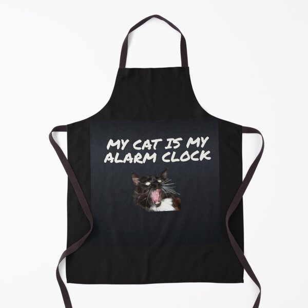 Artikelvorschau, Meine Katze ist mein Wecker. Ein Wecker mit schwarzer Katze. entworfen und verkauft von TechLaughs.
