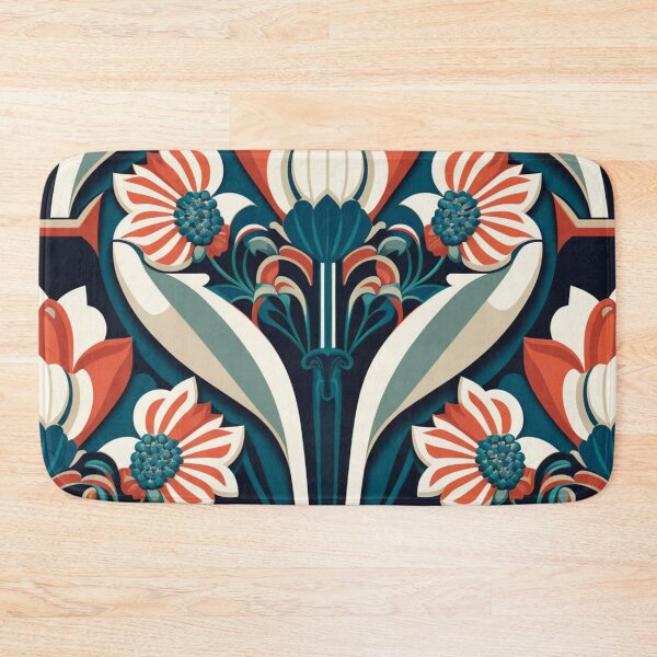 Item preview, Retro Flower Pattern | 1970s Flowers | American Flag Flowers | Flower Power | 1960s flower pattern | high resolution designed and sold by Synthetic-Intel.