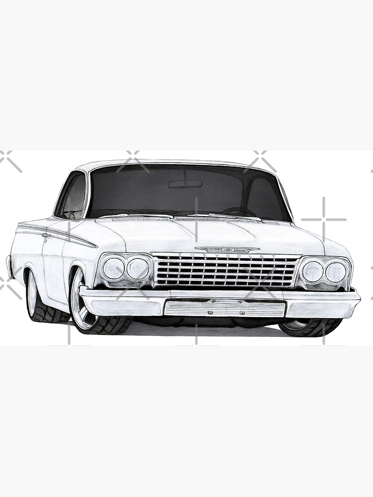 Discover 1962 Bel Air Sport Coupe Drawing Canvas