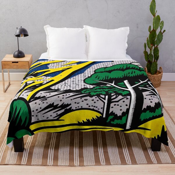 Item preview, Nature Pop Art: a vibrant landscape in the spirit of Roy Lichtenstein designed and sold by Papouilles.