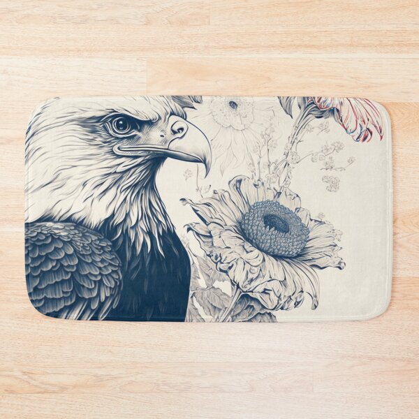 Item preview, Pastel Bald Eagle Wood Carving Style | American Patriot | Red White and Blue Bird  | Bird Power | Pastel Firebird | high resolution designed and sold by Synthetic-Intel.