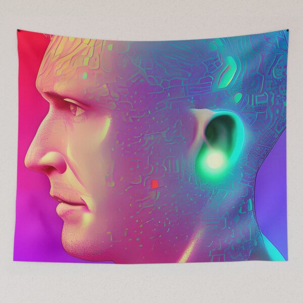 Item preview, Take Your Brain to Another Dimension No.1 - Astral Cosmic AI Illustration designed and sold by Recall-Design.