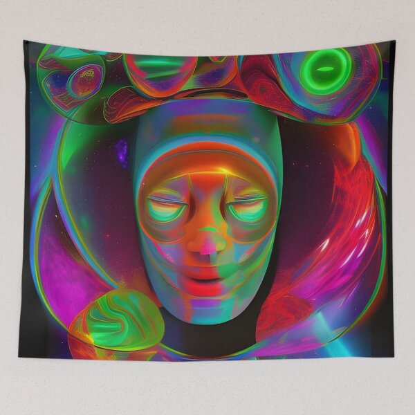 Item preview, Take Your Brain to Another Dimension No.2 - Astral Cosmic AI Illustration designed and sold by Recall-Design.