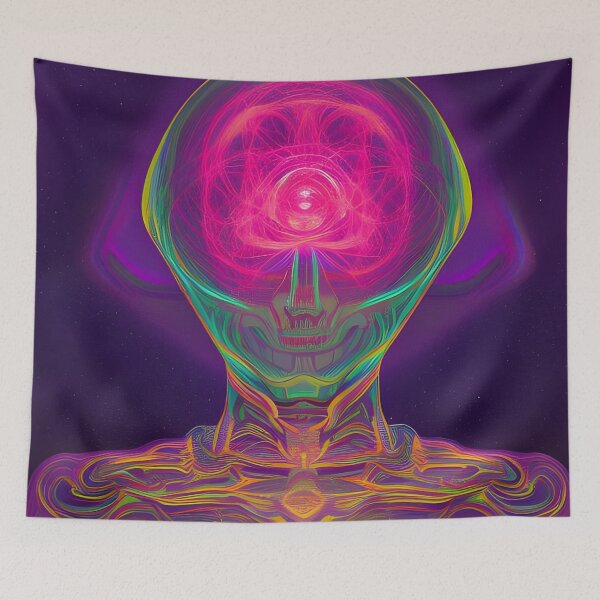 Item preview, Take Your Brain to Another Dimension No.3 - Astral Cosmic AI Illustration designed and sold by Recall-Design.