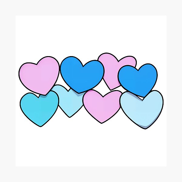 Item preview, Cute assorted multicoloured love hearts sticker designed and sold by bootifull.