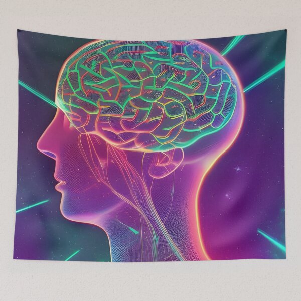 Item preview, Take Your Brain to Another Dimension No.6 - Astral Cosmic AI Illustration designed and sold by Recall-Design.