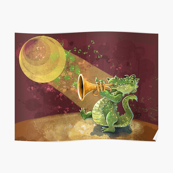 Gator Trumpet Player Poster