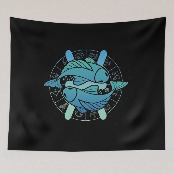 Item preview, Zodiac Pisces with Zodiac Wheel designed and sold by Mila-Mawu.