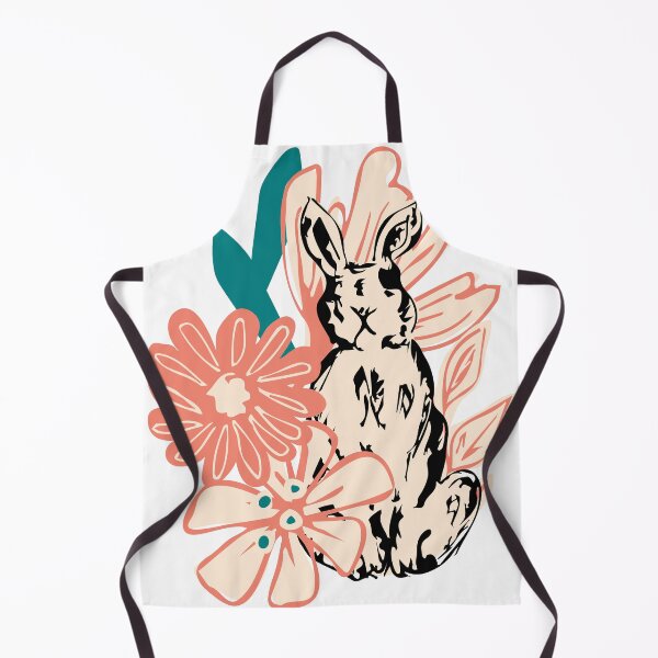 Item preview, Rabbit in the abstract woodland pink flowers designed and sold by Claudia S. Design.