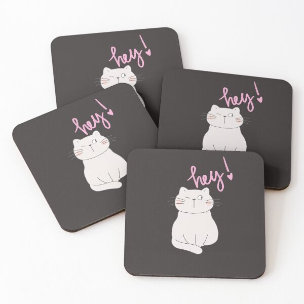 Item preview, cute kitten saying hey designed and sold by NoManDesign.