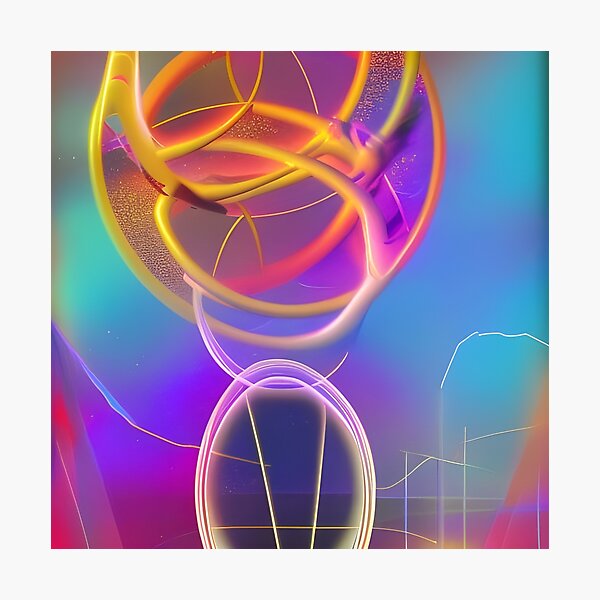 Aperçu de l'œuvre Rhythmic Balanced Interchange between all Opposites No.2 - Astral Cosmic AI Illustration créée et vendue par Recall-Design.