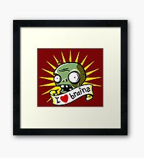 I HEART BRAINS Framed Print